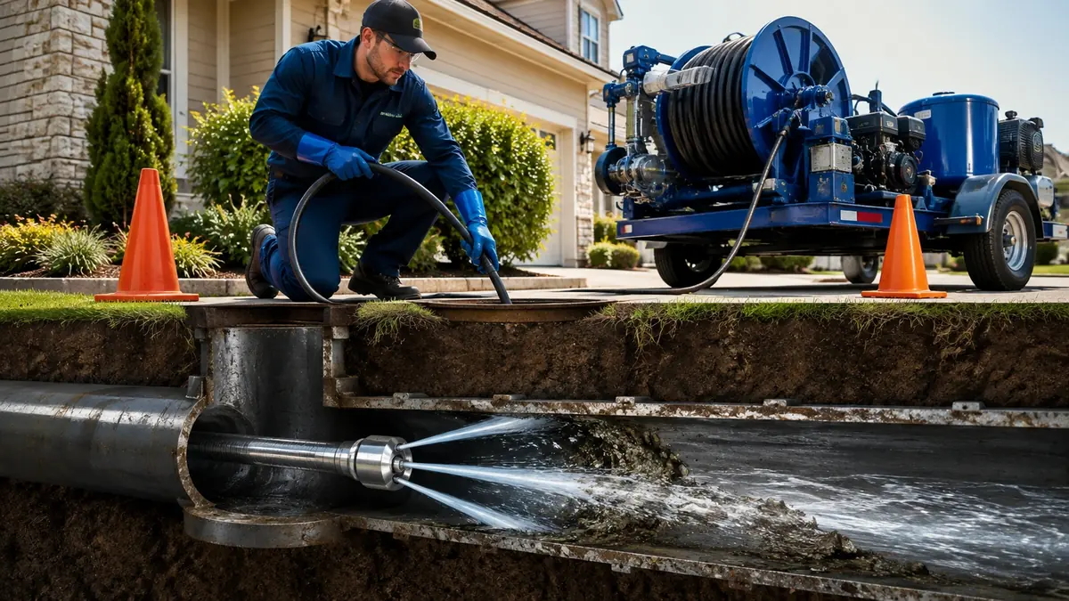 Main Sewer Line Hydro Jet Cleaning in San Lucas
